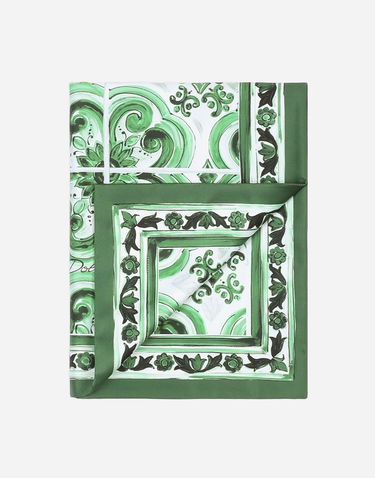 Doplnky Dolce & Gabbana Dolce & Gabbana Set of 2 Cotton Sateen Pillowcases with Green Tile Print Zelené | TCES02TCAKFUV009, 2