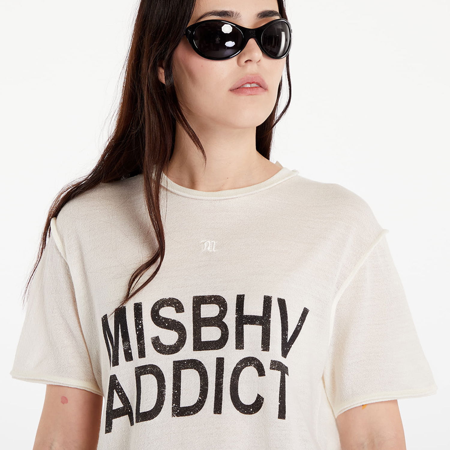 Tričko MISBHV Addict T-Shirt UNISEX Off White Biela | 241M141, 1