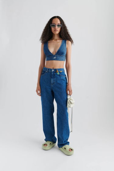Crop Top AXEL ARIGATO Jules Denim Top Modrá | A0903004, 4