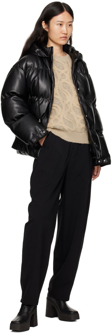 Prešívaná bunda Stella McCartney Stella McCartney Faux-Leather Puffer Jacket Čierna | 6800773BU393, 3