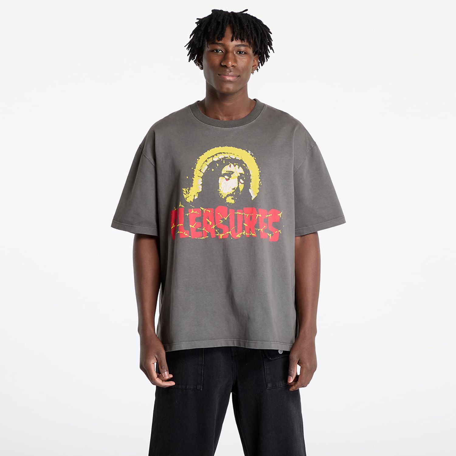 Tričko Pleasures PLEASURES Chosen Heavyweight T-Shirt Šedá | P24W033 BLACK, 0