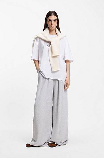 Tričko BOSS Stretch-cotton T-shirt with Ballet Artwork Biela | 50556978, 1