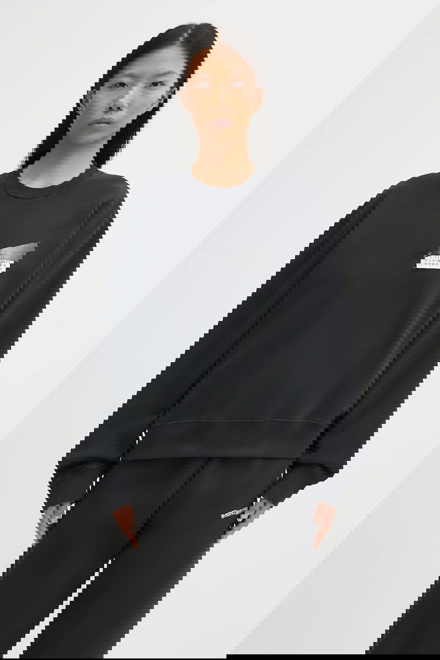 Mikina Maison Margiela Printed Cotton Sweatshirt Čierna | S62GU0143.M25024.899, 0