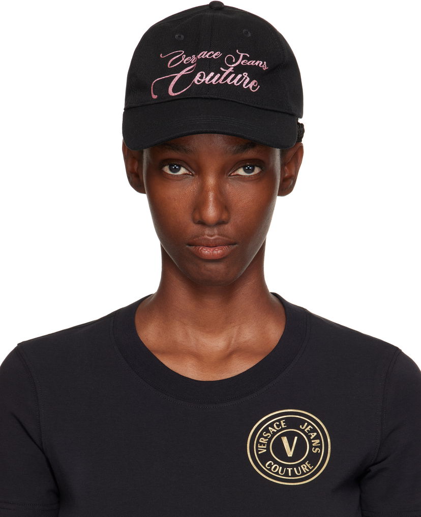 Šiltovka Versace Versace Jeans Couture Logo Baseball Cap Čierna | E79VAZK34_EZG391