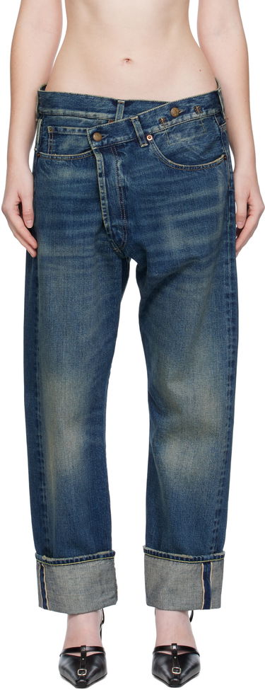 Džínsy R13 R13 Cuffed Crossover Jeans Modrá | R13WD193-D341A, 0