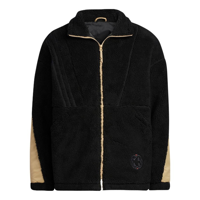 Bunda adidas Originals Black Zip-Up Fleece Jacket Čierna | IQ1580