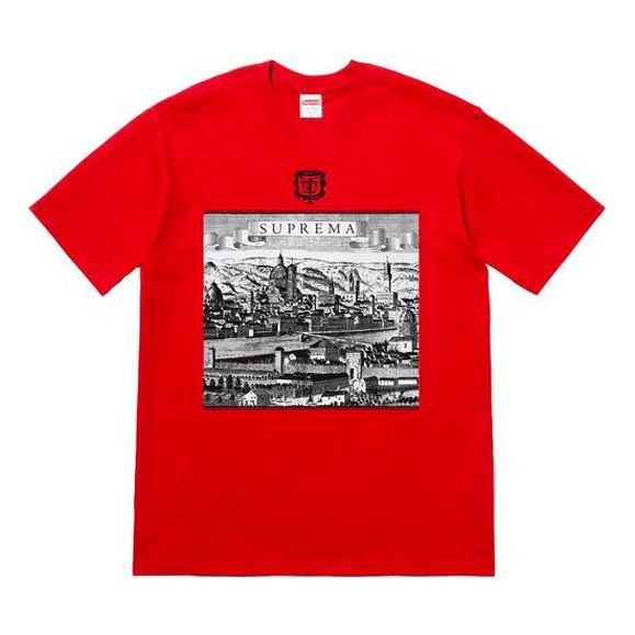 Tričko Supreme Supreme Fiorenza Short Sleeve T-Shirt Červená | SS18-0173