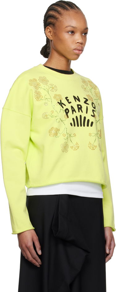 Sveter KENZO Kenzo 'Jungle Flower' Cropped Sweatshirt Žltá | FF52SW1774MF, 1