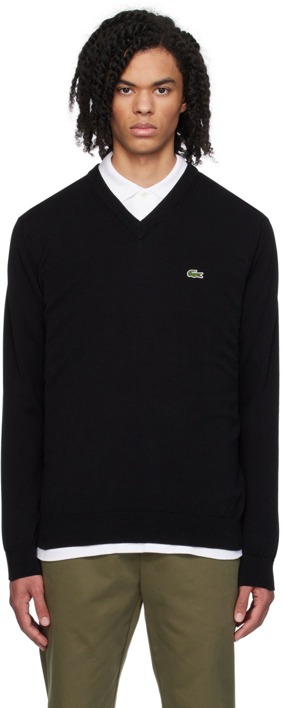 Sveter Lacoste V-Neck Sweater Čierna | AH1951_031