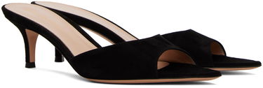 Tenisky a topánky Gianvito Rossi Pointed Suede Heeled Mules Čierna | G15110.55RIC.CAM, 3