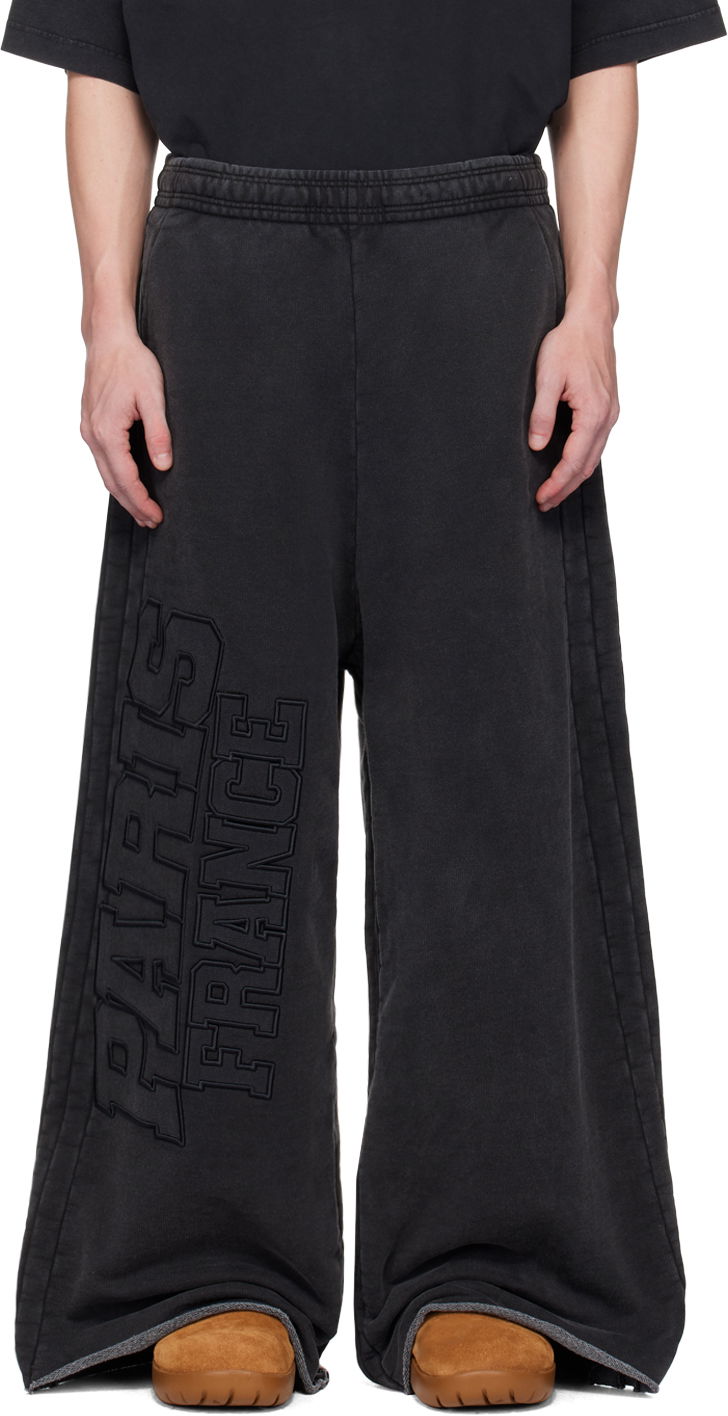 Tepláky VETEMENTS Black 'Paris' XXXL Sweatpants Čierna | UA65SP550B, 0