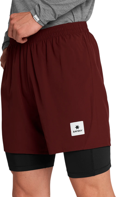 Šortky Saysky Saysky Pace 2 in 1 5" Shorts Vínová | omrsh20c509-omrsh20c509, 0