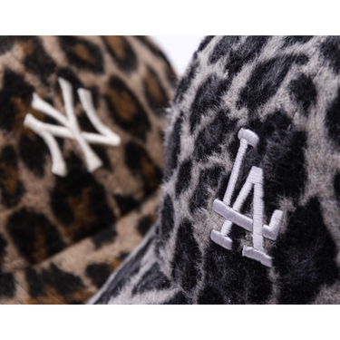 Šiltovka New Era Cosy Animal Snow Leopard Fleece 9FORTY LA Dodgers Adjustable Hat Šedá | 60691313, 6