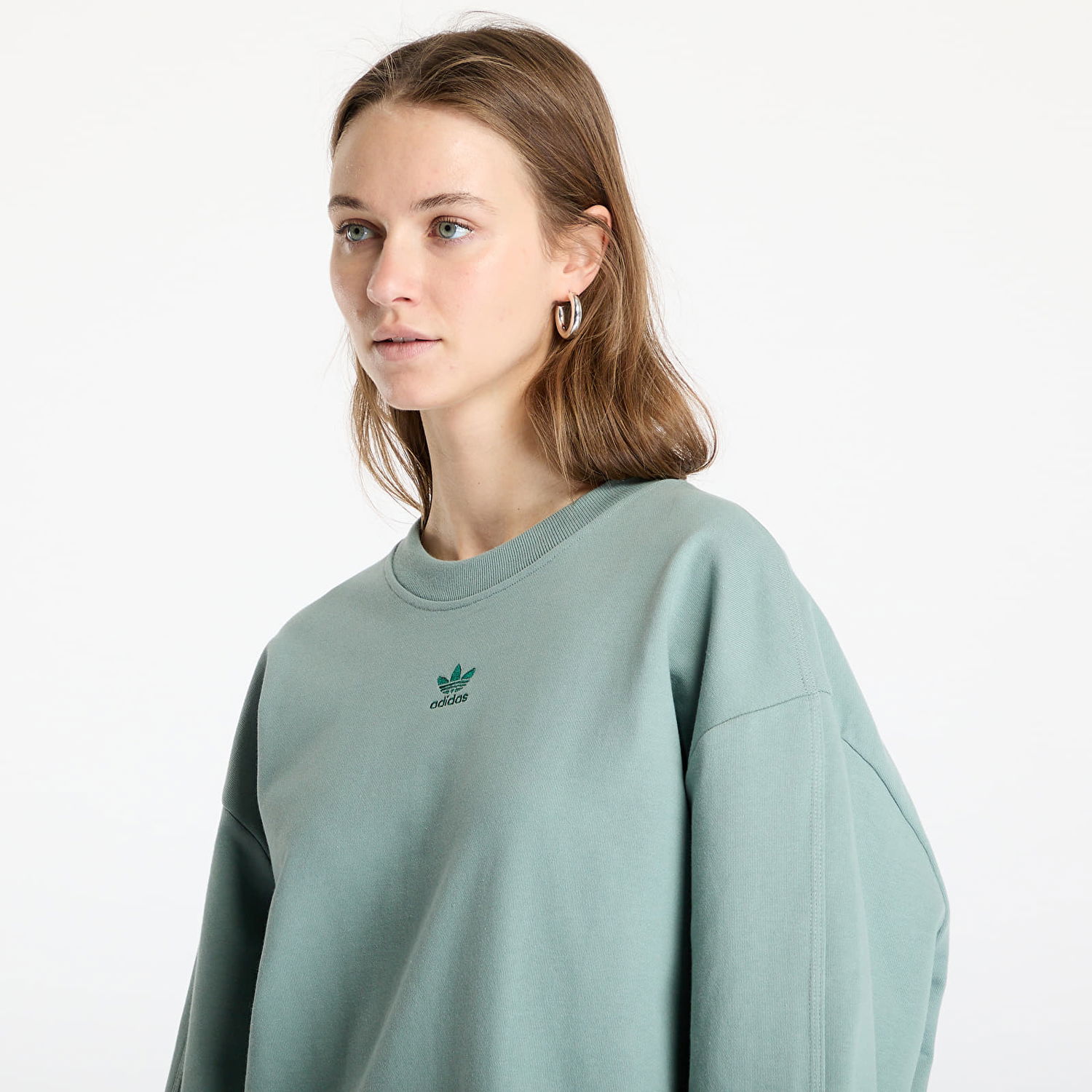 Mikina adidas Performance Essentials Oversized French Terry Sweatshirt Zelené | JD1979, 1