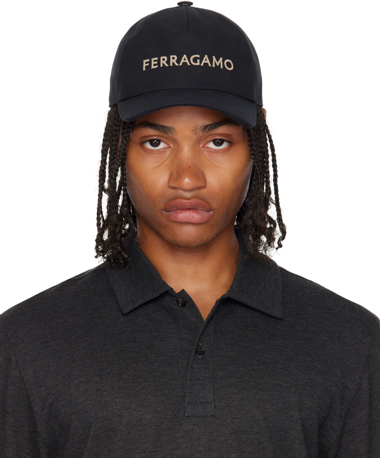 Šiltovka FERRAGAMO Ferragamo Core Signature Baseball Cap Čierna | 783391, 0
