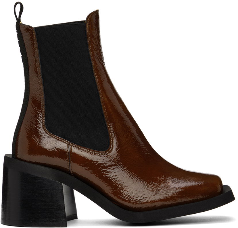 Tenisky a topánky GANNI GANNI Heeled Chelsea Boots Hnedá | S1814