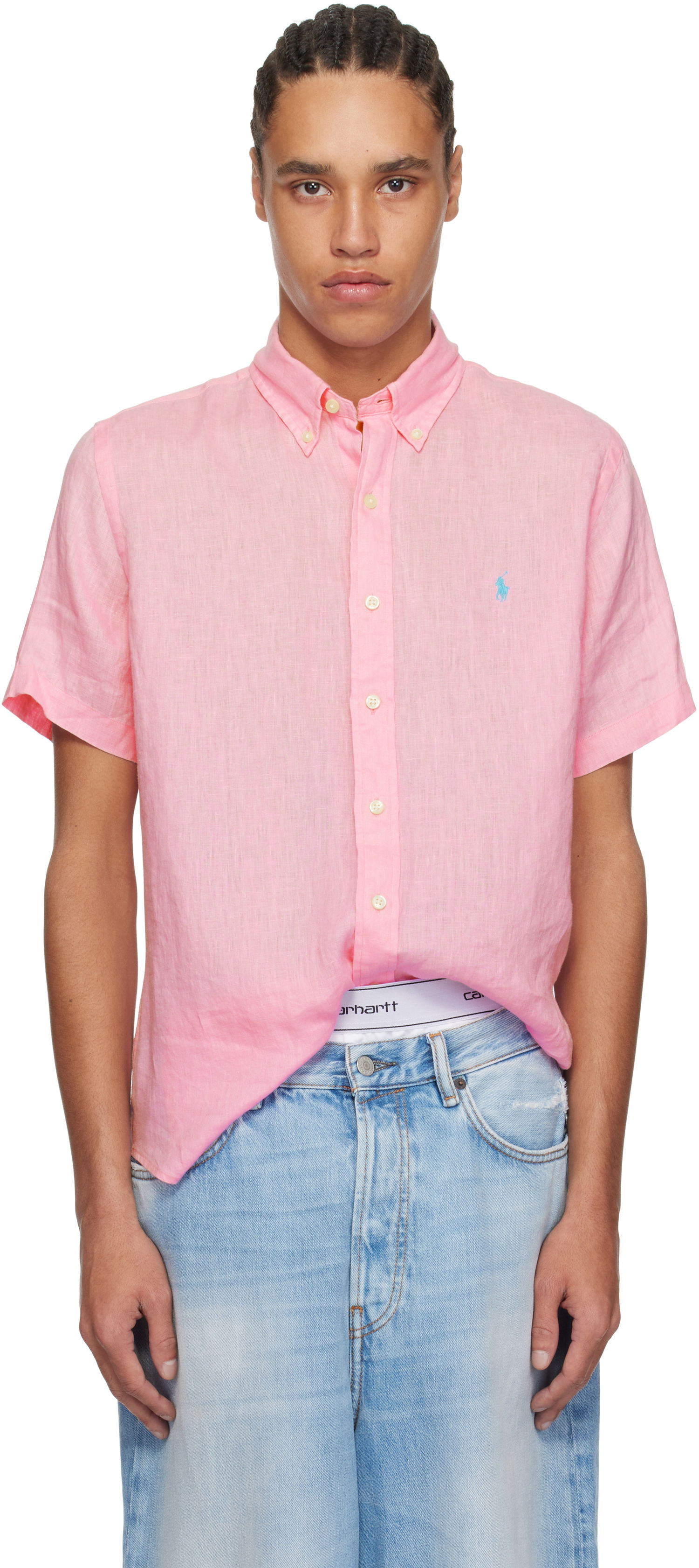 Košeľa Polo by Ralph Lauren Ralph Lauren Classic Fit Linen Camp Shirt Ružová | 710966293006, 0