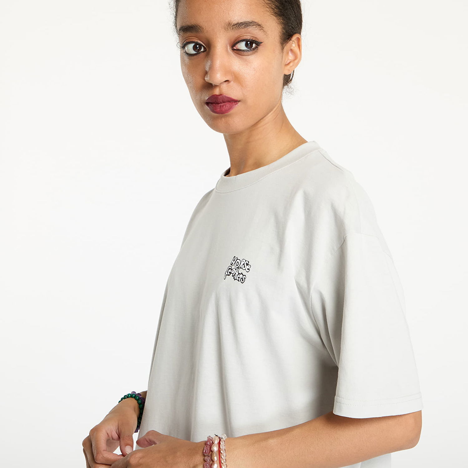 Tričko Horsefeathers T-shirt Enif Top Cement M Biela | SW922B, 1