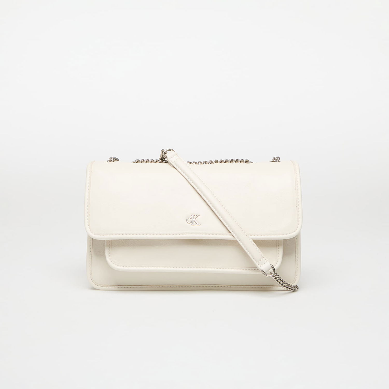 Kabelka CALVIN KLEIN Calvin Klein Jeans Chain Ew Flap Conv Bag Biela | LV04K3084G 67U, 0