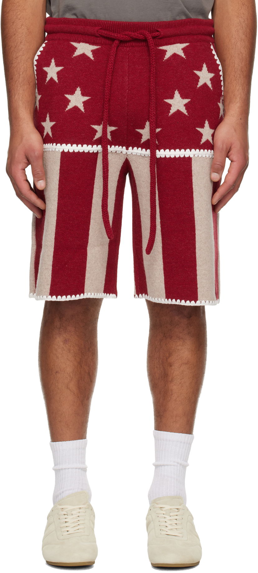 Šortky Palm Angels Stars & Stripes Shorts Rôznofarebný | PMHM015F25KNI001256F