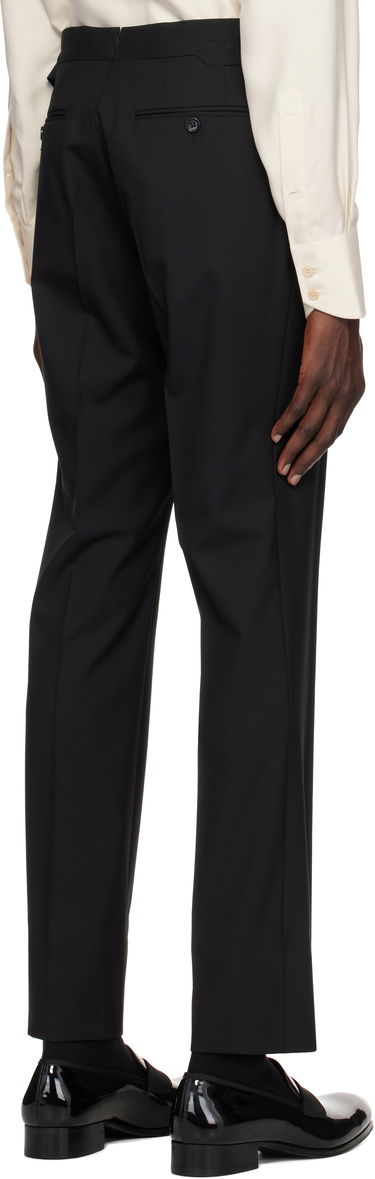 Nohavice Tom Ford Tom Ford Shelton Plain Weave Trousers Čierna | PLSS01-WOS02, 2