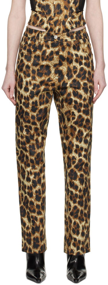 Džínsy Miaou Miaou Junior Leopard Print Trousers Hnedá | 1010SCNIK, 0