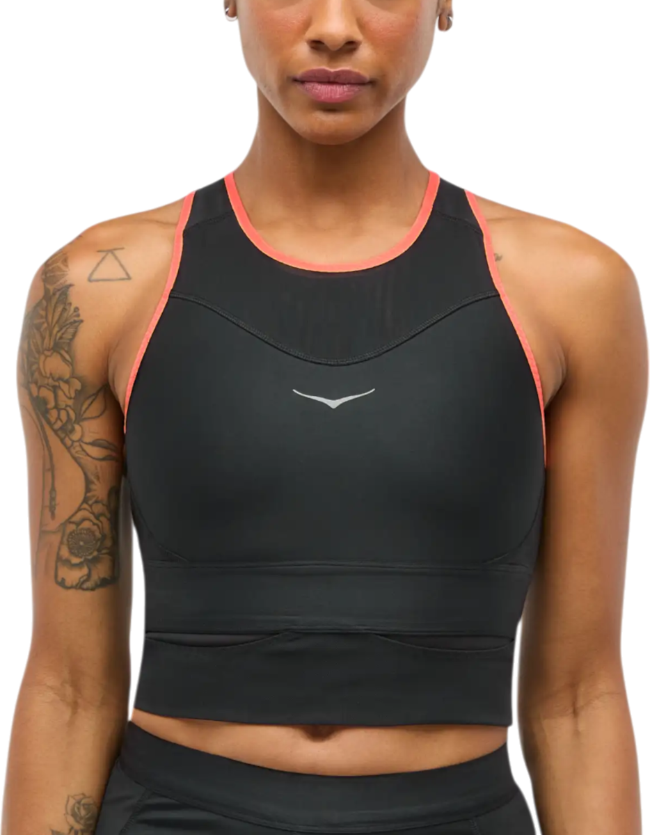 Tielko Hoka One One Hoka Race Day Crop Top Čierna | 1166630-blk, 0