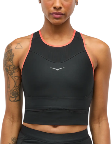Tielko Hoka One One Hoka Race Day Crop Top Čierna | 1166630-blk, 0