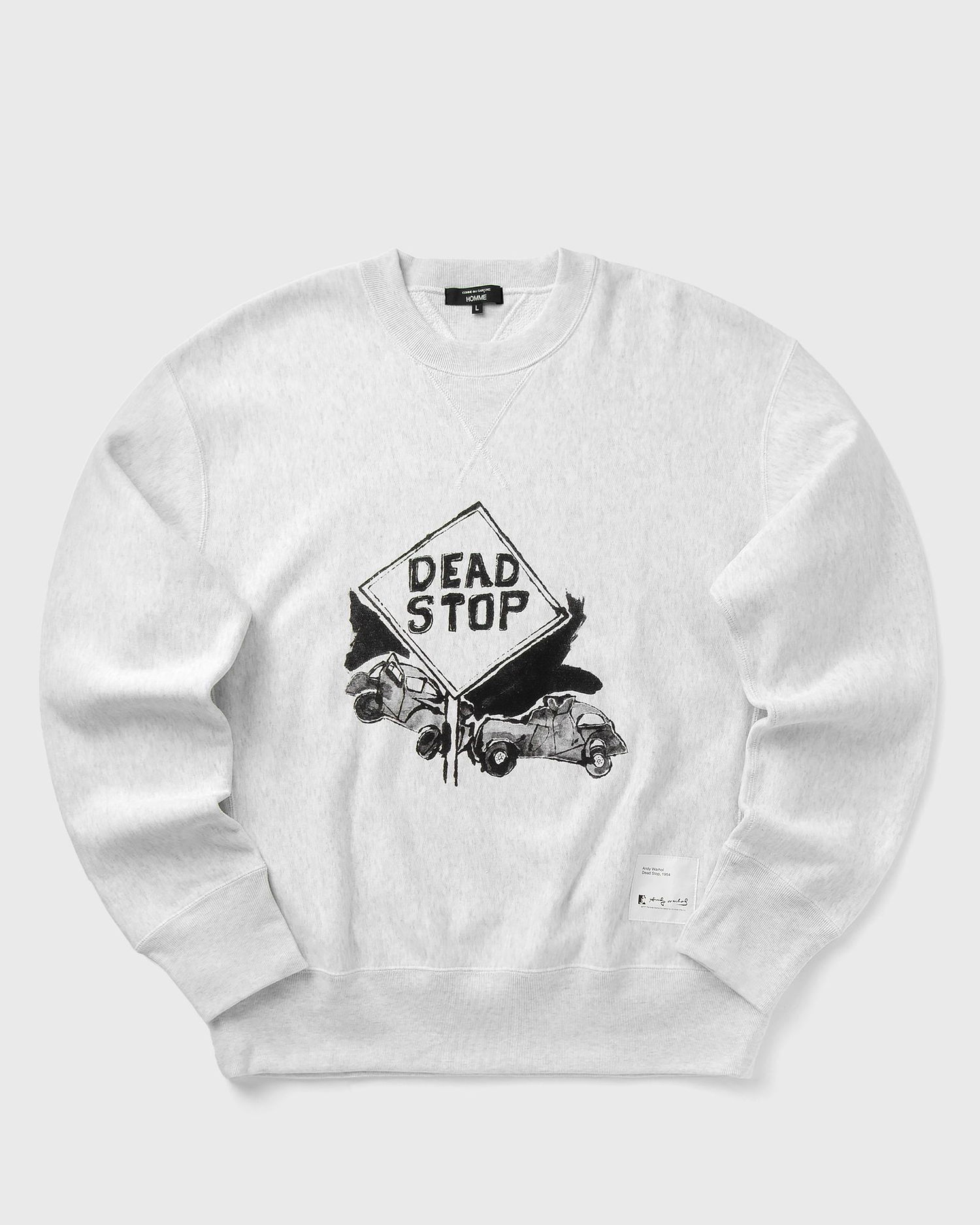 Mikina Comme des Garçons Sweatshirt Dead Stop Print Šedá | HP-T010-W25-1, 0