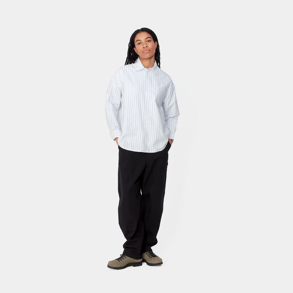 Košeľa Carhartt WIP Striped Long Sleeve Shirt Biela | I033839_8, 1