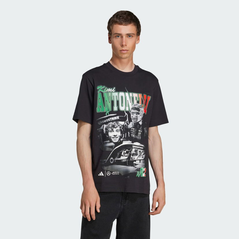Tričko adidas Performance Mercedes-AMG Petronas Formula One Team Kimi Antonelli Graphic Tee Čierna | KD7299
