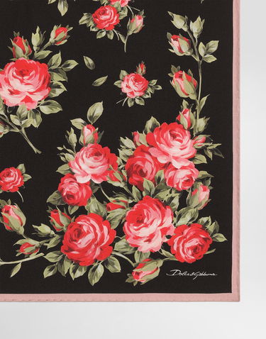 Šál Dolce & Gabbana Rose Bouquet-print Silk Twill Scarf 50x50 Rôznofarebný | FN093RGDDPMHN5ZN, 3