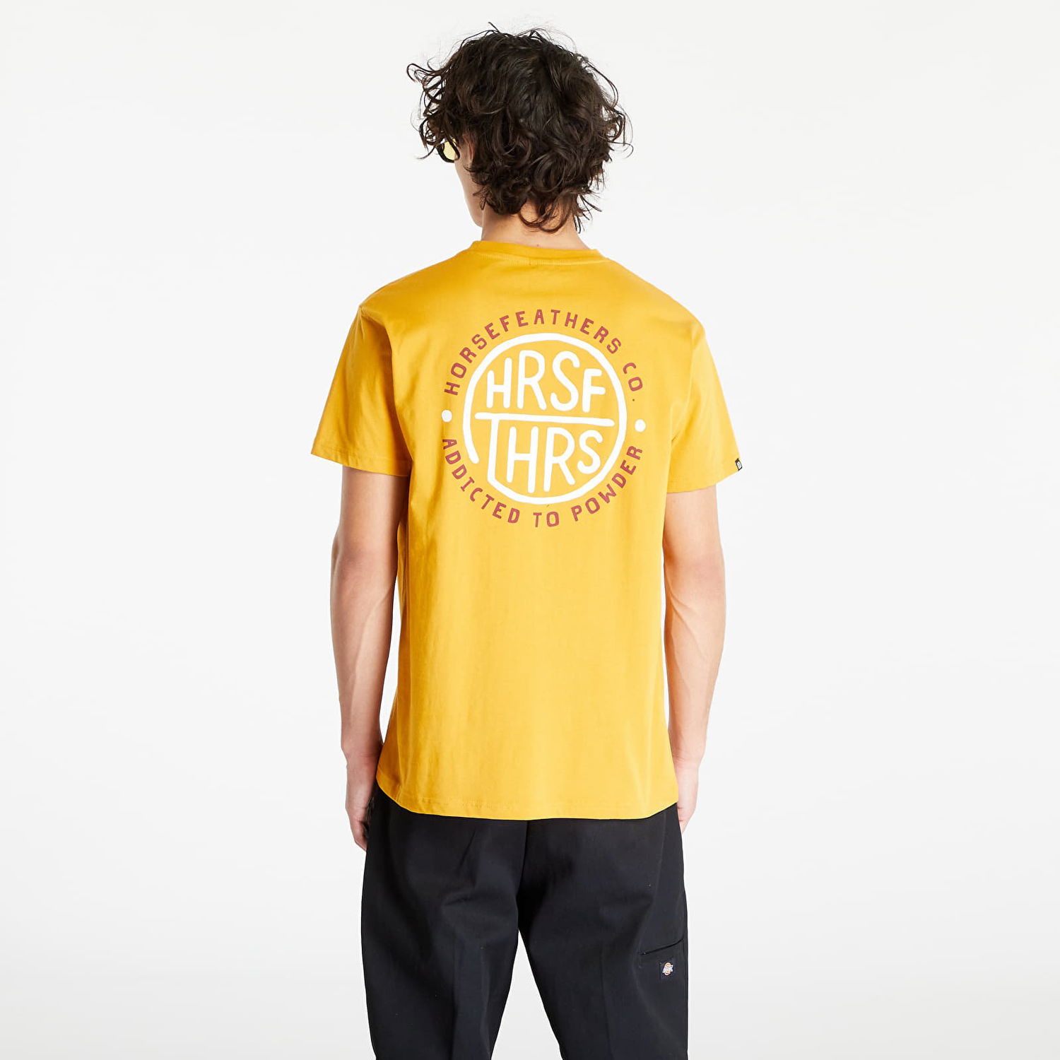 Tričko Horsefeathers Circle T-Shirt Žltá | SM1334C, 1