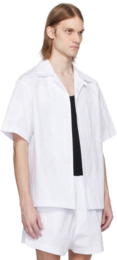 Košeľa Lacoste Lacoste Runway Relaxed Fit Badge Shirt Biela | CH6843, 1