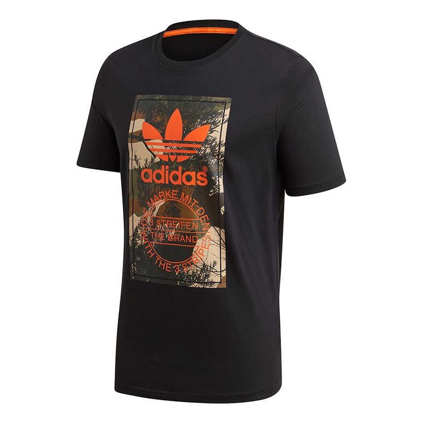 Tričko adidas Originals Originals Camo Tongue Logo Graphic T-Shirt Čierna | GD5951, 0