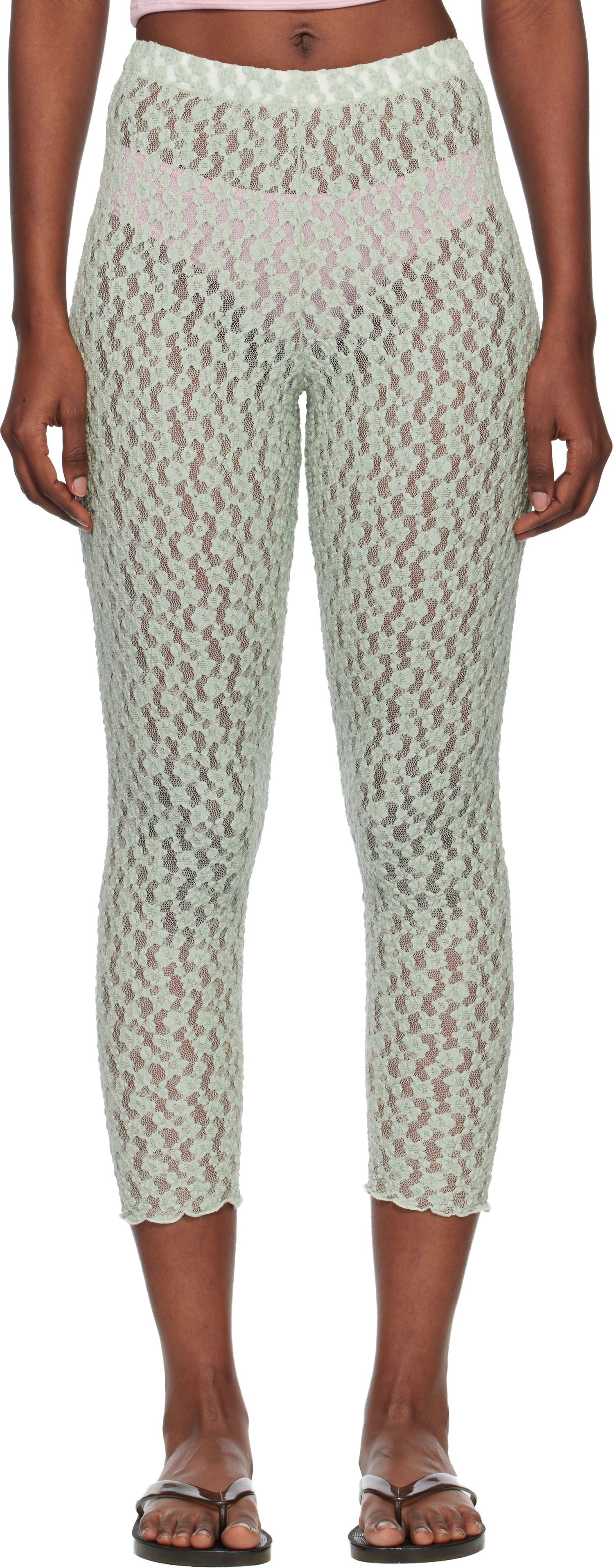 Legíny Baserange Serra Lace Leggings Zelené | PASEL-LA-WI25, 0