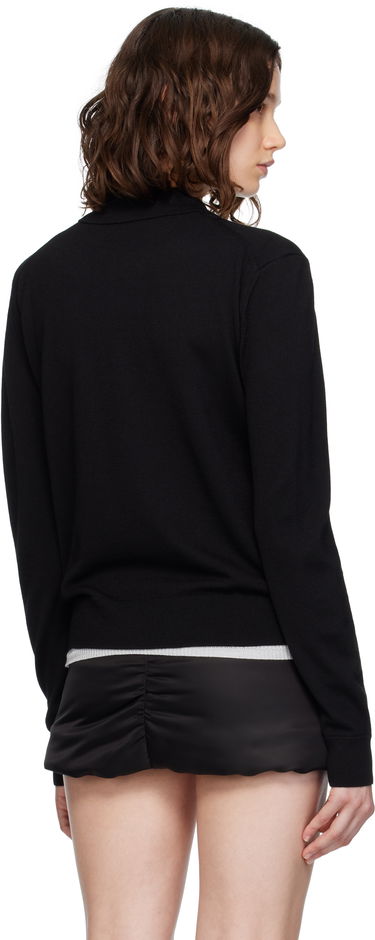 Polo tričko We11done We11done Wool Polo with Logo Patch Čierna | WD-KT2-25-680-W-BK, 2