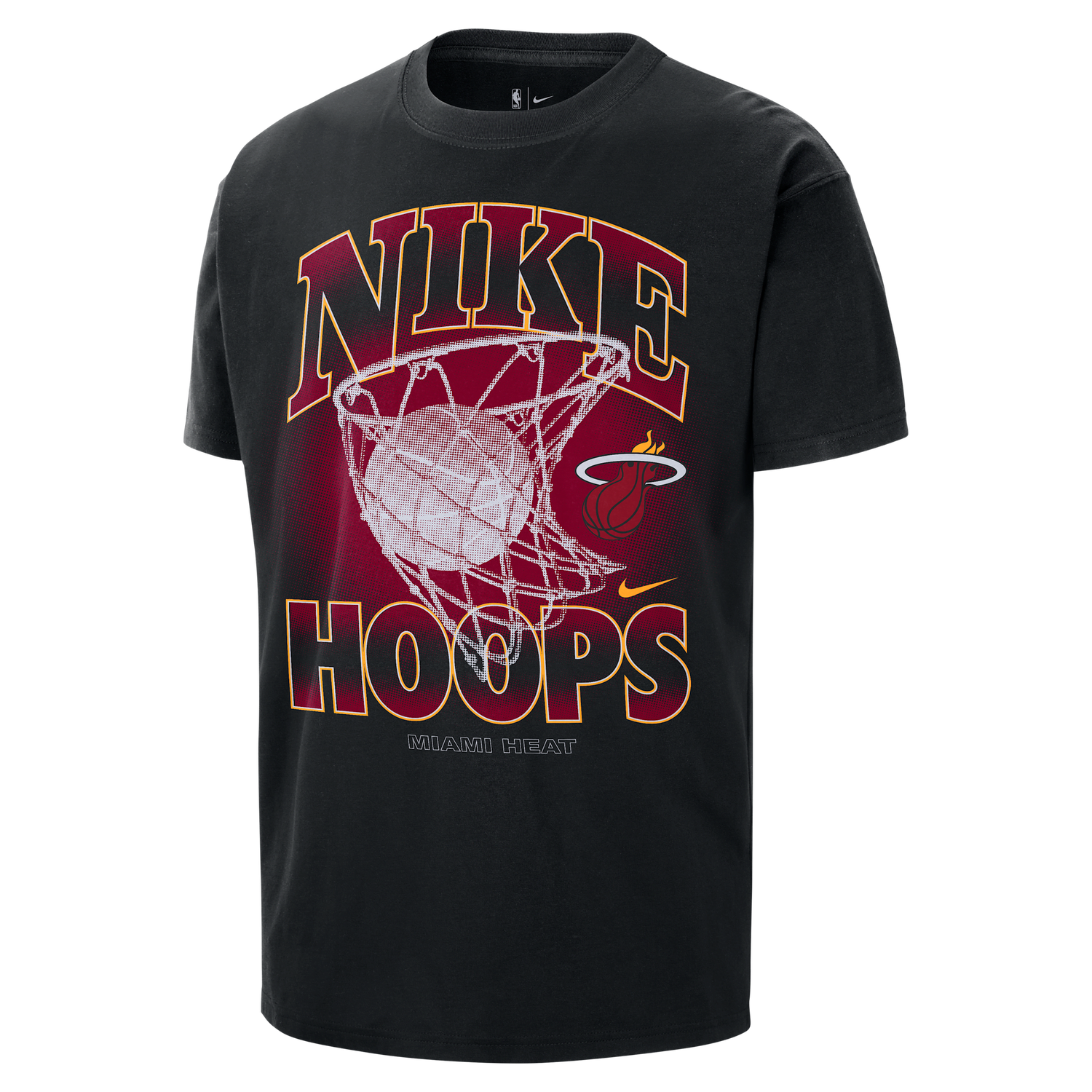 Tričko Nike Miami Heat Courtside Max90 T-Shirt Čierna | HQ1272-010, 0