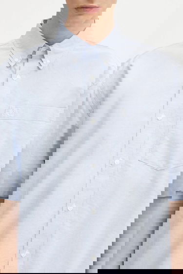 Košeľa Carhartt WIP Relaxed Short Sleeve Braxton Shirt with Button-Down Collar Modrá | I031454.1ONXX, 3