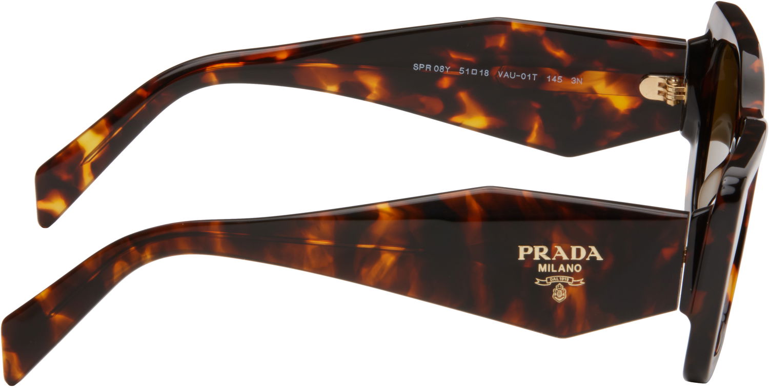 Slnečné okuliare Prada Thick Cat Eye Acetate Sunglasses Hnedá | 0PR 08YS 8056597879859, 1