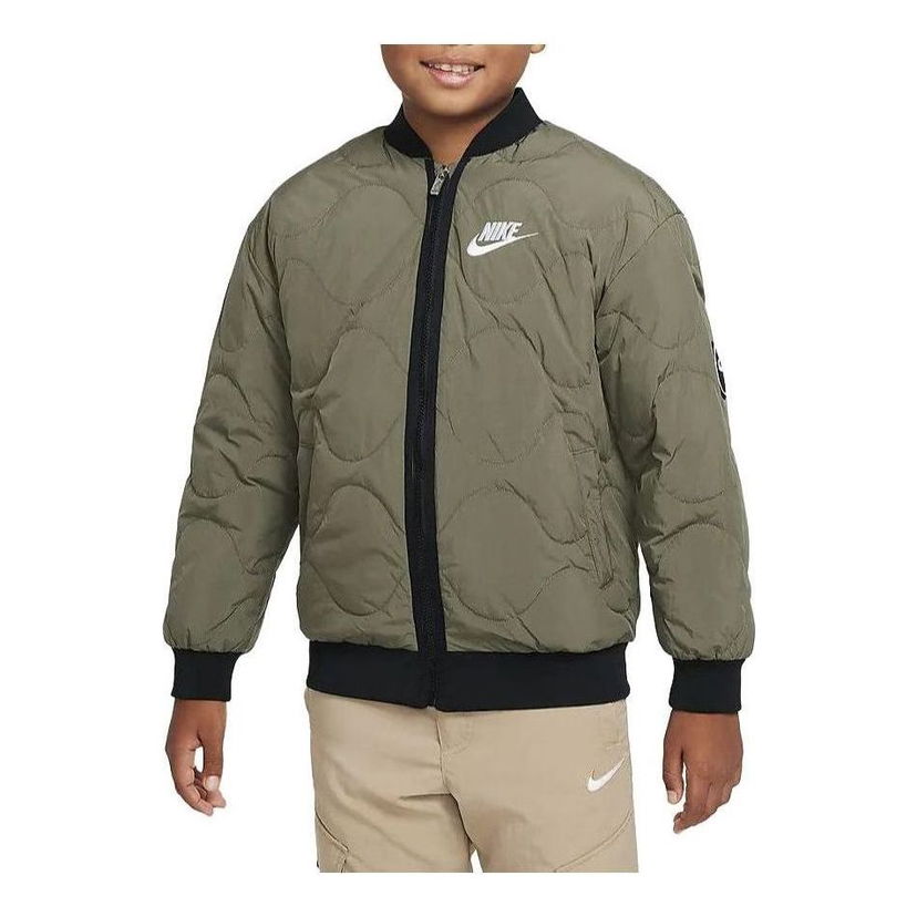 Bomber bunda Nike Nike Quilted Bomber Jacket Zelené | FZ6462-222
