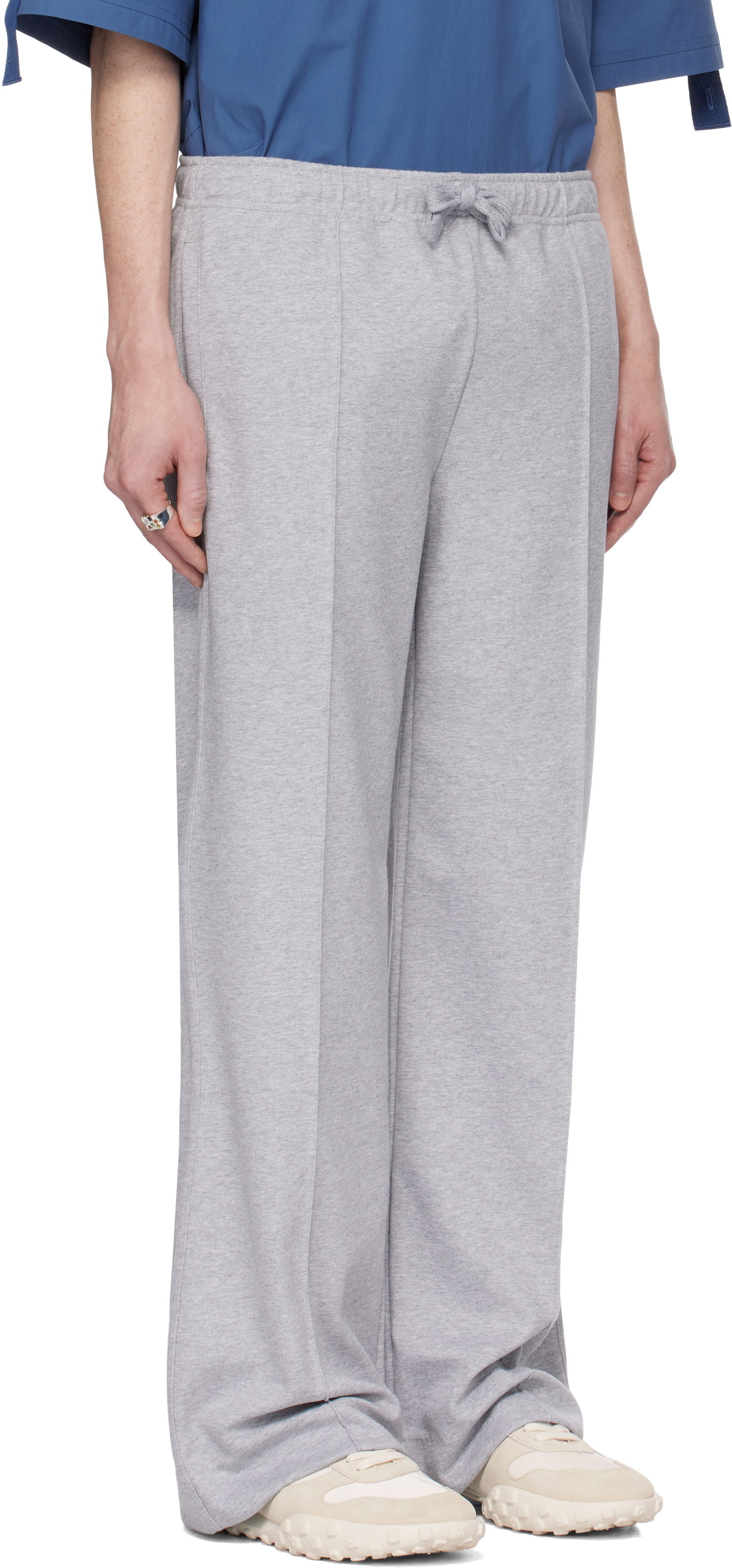Tepláky JW Anderson JW Anderson Pintuck Sweatpants Šedá | JR0051-PG1742, 1