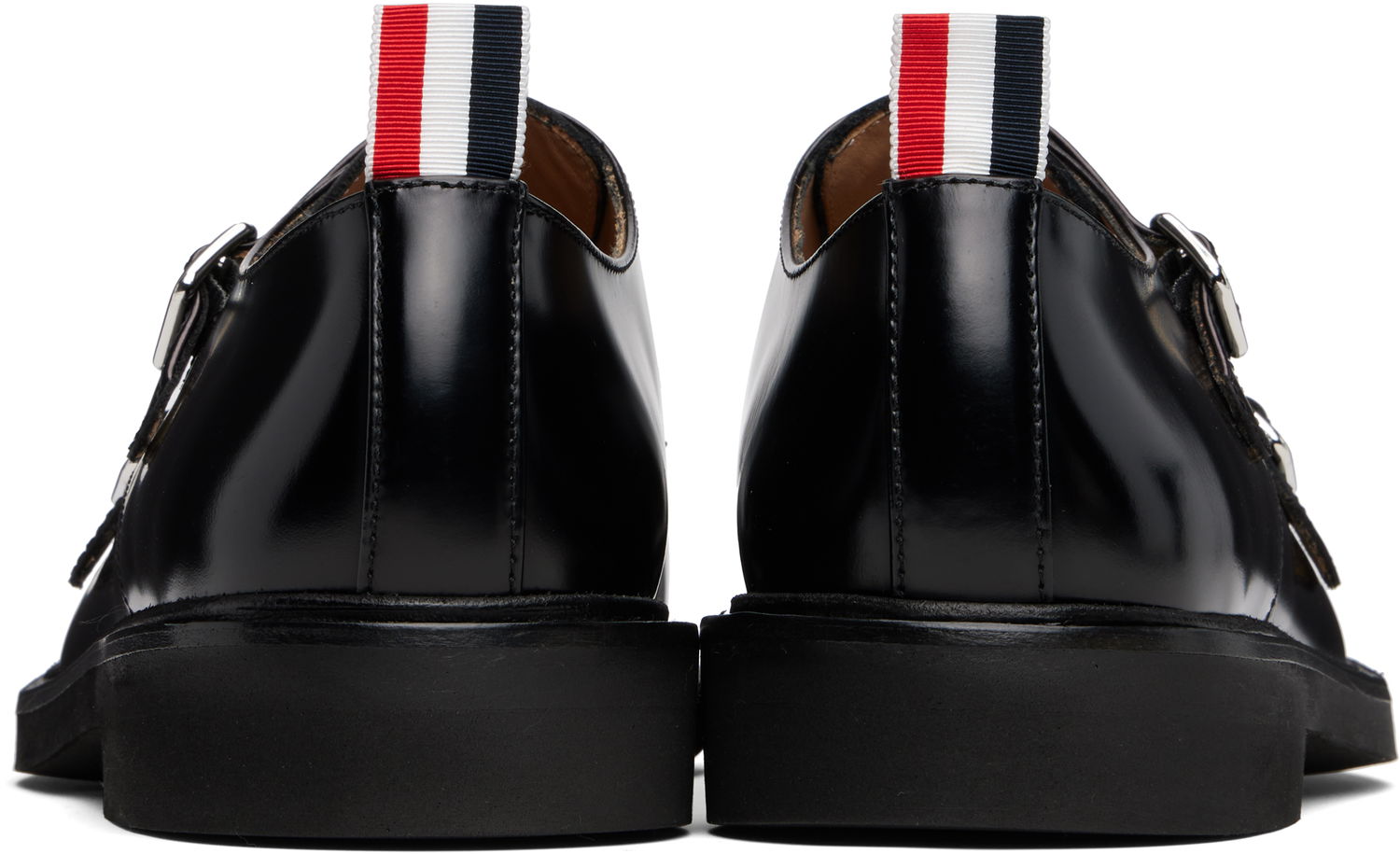 Oblečenie Thom Browne Thom Browne Soft Spazzolato Double Monk Strap Shoes Čierna | MFG018C-L0043, 1