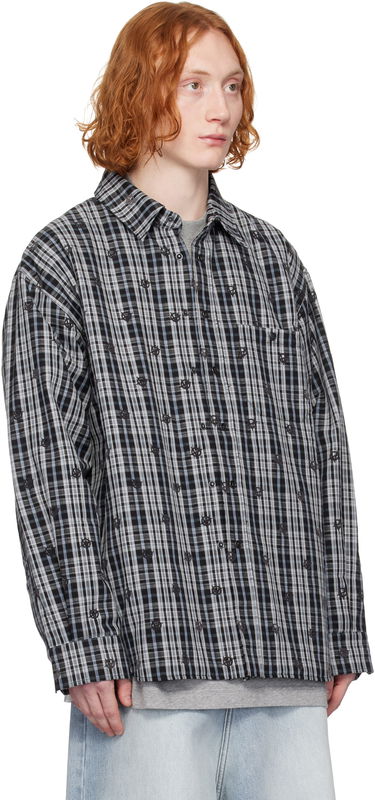 Košeľa VETEMENTS Vetements Padded Flannel Overshirt Modrá | UA66SH460N, 1