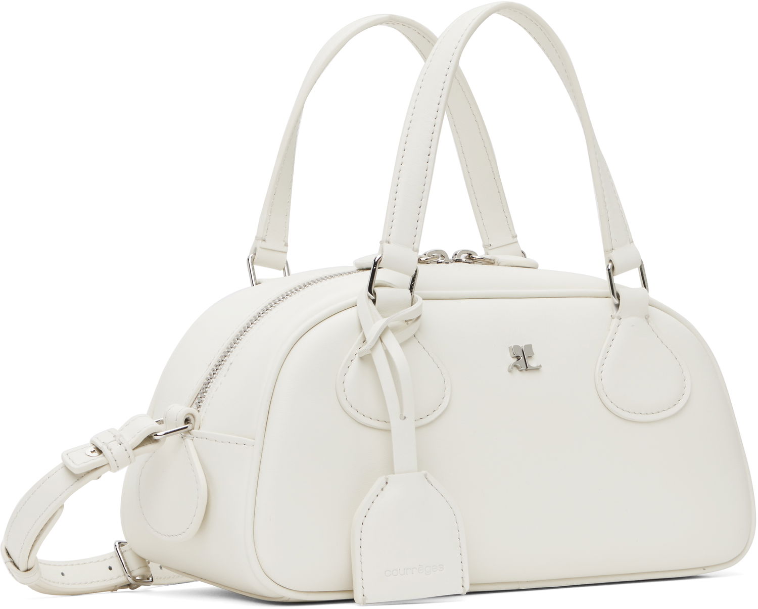 Kabelka Courrèges Courrèges Friday Bowling Leather Bag Biela | 125GSA167CR0065, 1