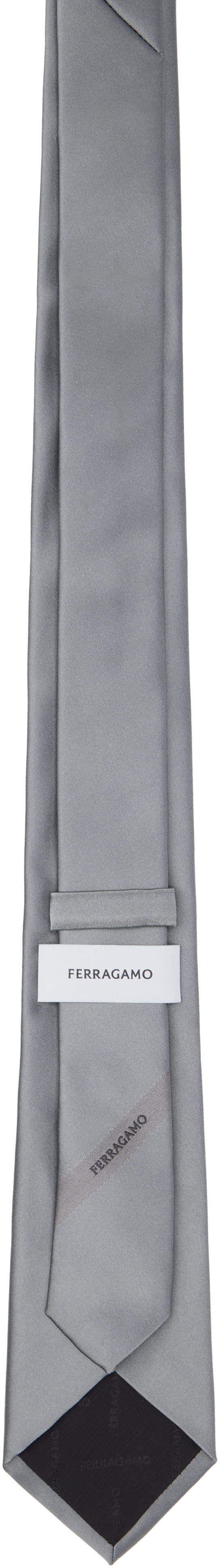 Opasok FERRAGAMO Ferragamo Silk Tie Šedá | 763130, 1