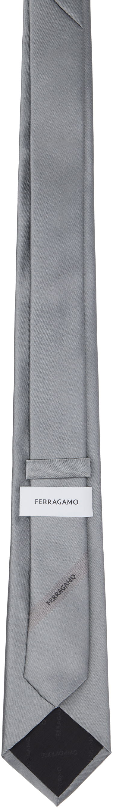 Opasok FERRAGAMO Ferragamo Silk Tie Šedá | 763130, 1