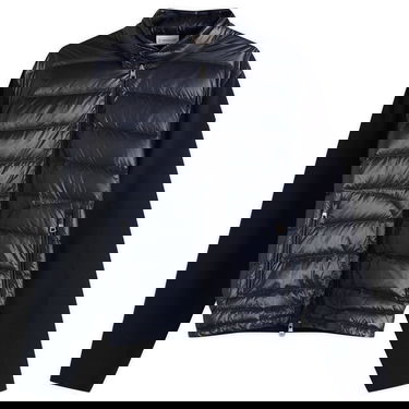 Prešívaná bunda Moncler Men's Extrafine Wool Cardigan Hybrid Jacket, Size Large Navy | 9B000-16-M1131-776, 1