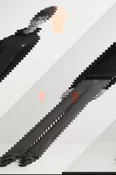 Mikina Fred Perry Smooth Hooded Sweatshirt Čierna | M1371, 4