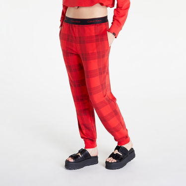 Tepláky CALVIN KLEIN Holiday Textured Jogger Červená | QS6954E 5VN, 0